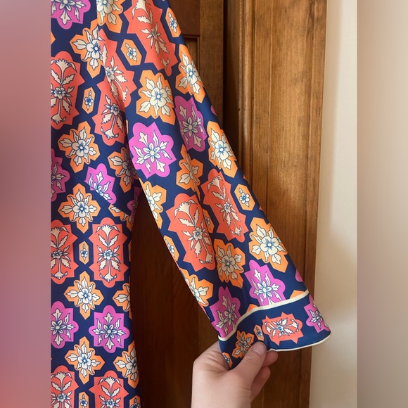 Gretchen Scott Design Women’s Sz S Orange, Pink, & Blue Retro/Mod Inspired Dress - Picture 7 of 16